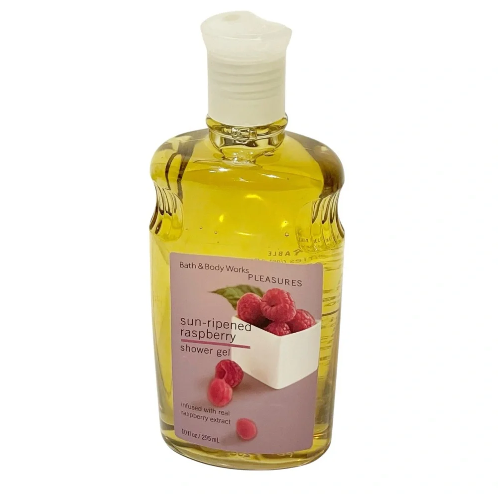 Bath & Body Works Pleasures SUN-RIPENED RASPBERRY Shower Gel 10oz NEW‎
